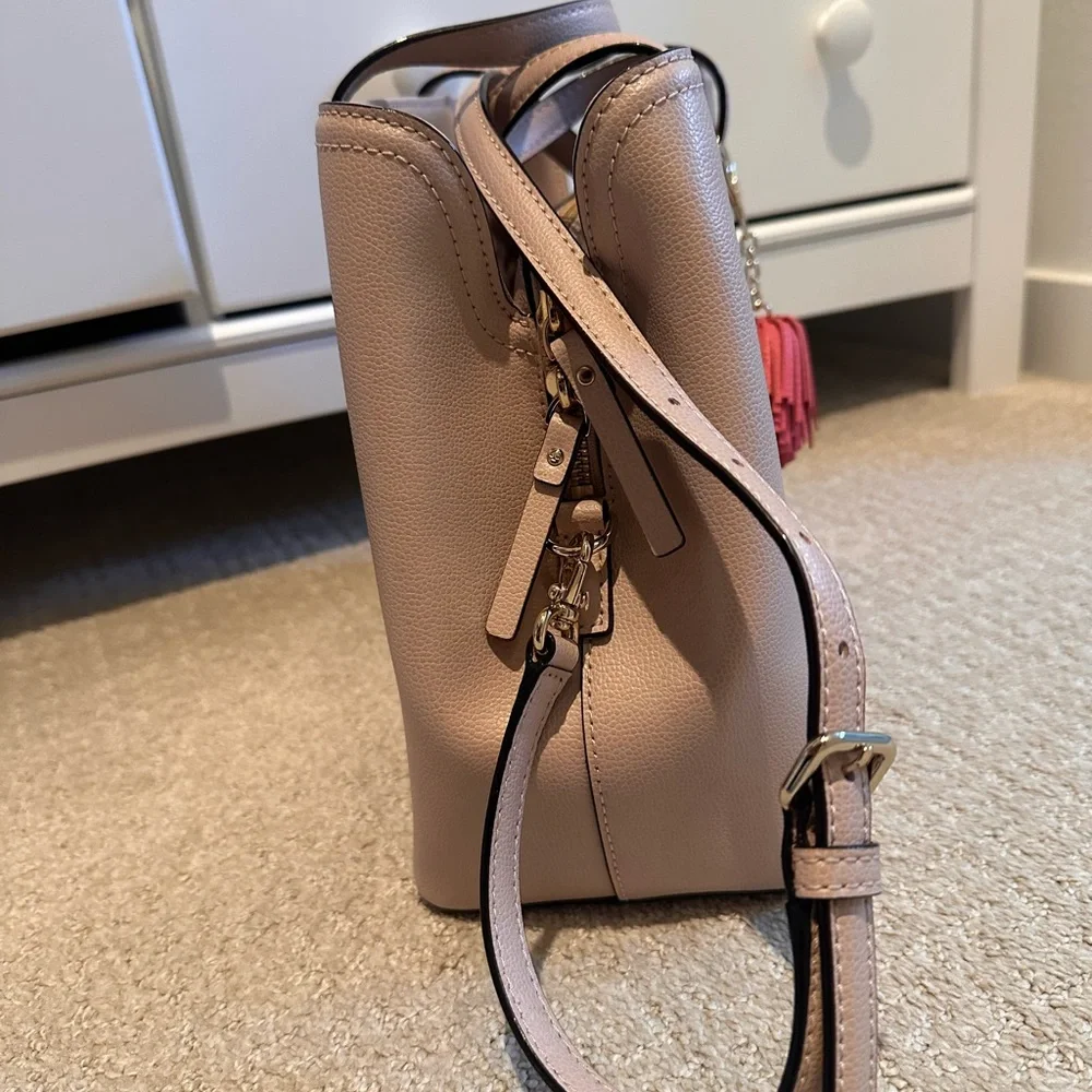 kate spade Blush Pink Leather Satchel with Red Tassel Charm - Picture 8 of 10